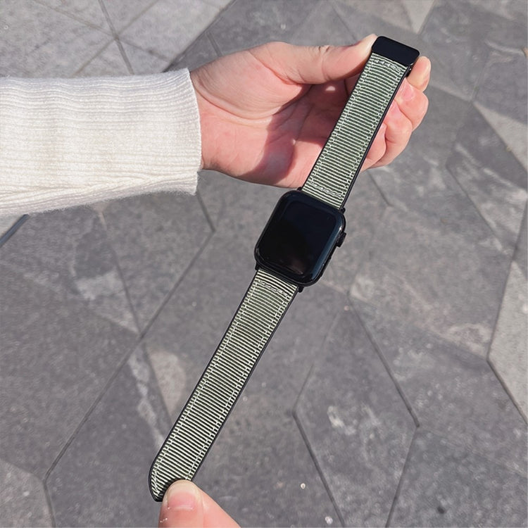 Mega Hårdfør Nylon Universal Rem passer til Apple Smartwatch - Grøn#serie_1