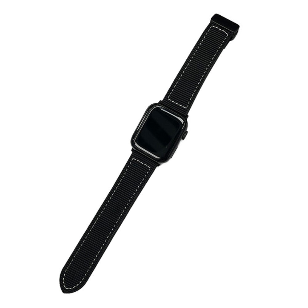 Mega Hårdfør Nylon Universal Rem passer til Apple Smartwatch - Sort#serie_2