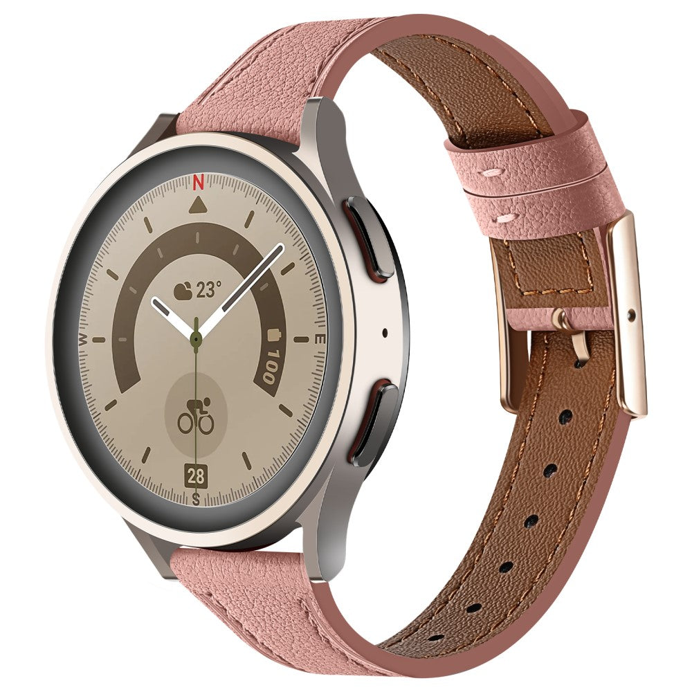 Helt Vildt Rart Ægte Læder Universal Rem passer til Smartwatch - Pink#serie_5