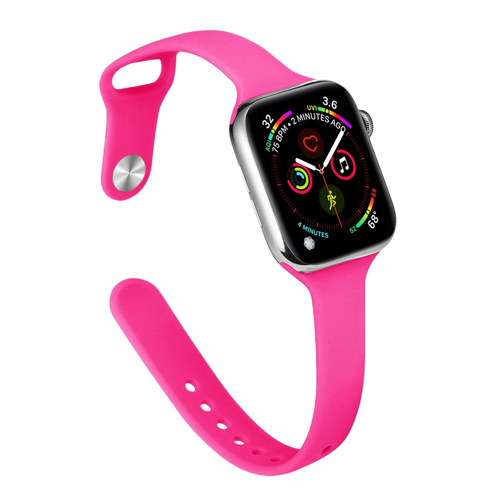 Rigtigt Cool Silikone Universal Rem passer til Apple Smartwatch - Pink#serie_1
