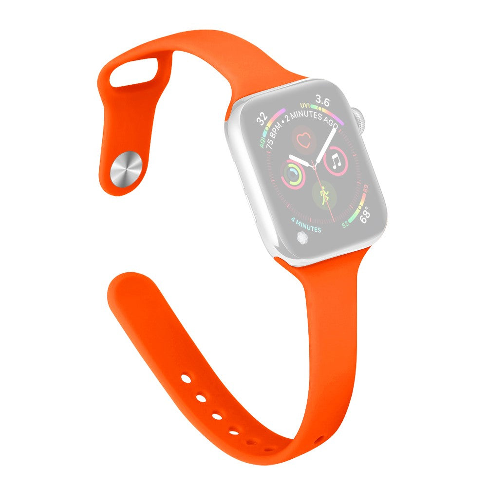 Rigtigt Cool Silikone Universal Rem passer til Apple Smartwatch - Orange#serie_5