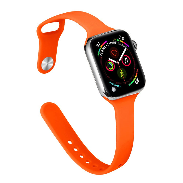 Rigtigt Cool Silikone Universal Rem passer til Apple Smartwatch - Orange#serie_5