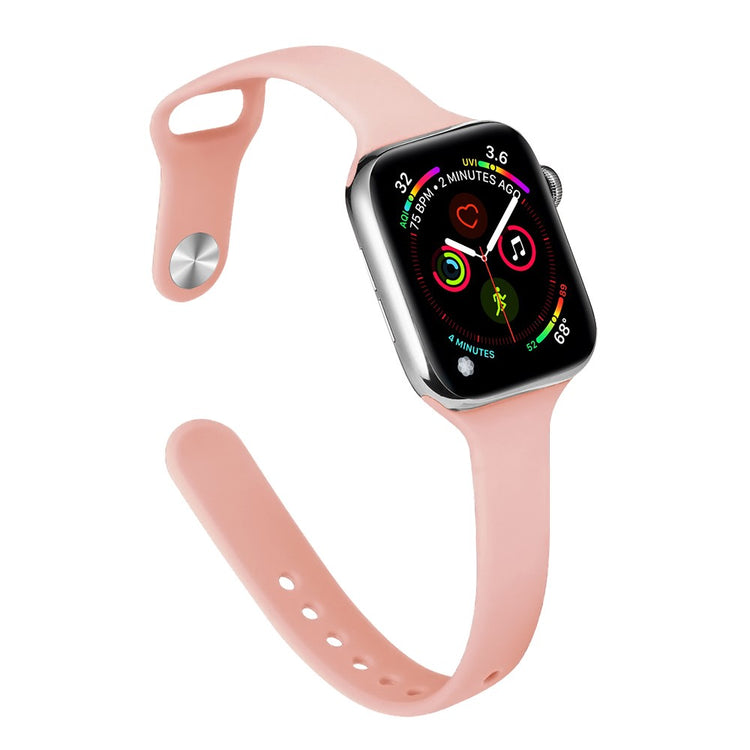 Rigtigt Cool Silikone Universal Rem passer til Apple Smartwatch - Pink#serie_8