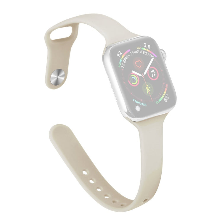 Rigtigt Cool Silikone Universal Rem passer til Apple Smartwatch - Hvid#serie_9