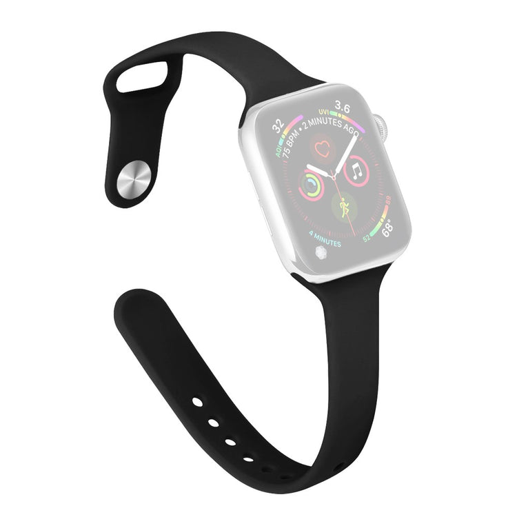 Rigtigt Cool Silikone Universal Rem passer til Apple Smartwatch - Sort#serie_12