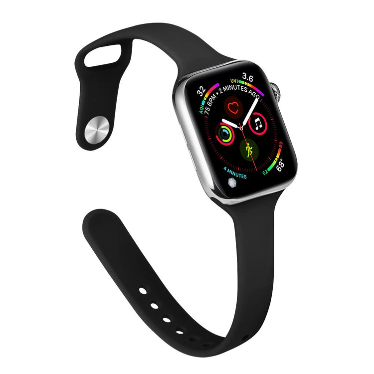 Rigtigt Cool Silikone Universal Rem passer til Apple Smartwatch - Sort#serie_12