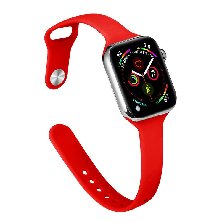 Rigtigt Cool Silikone Universal Rem passer til Apple Smartwatch - Rød#serie_13