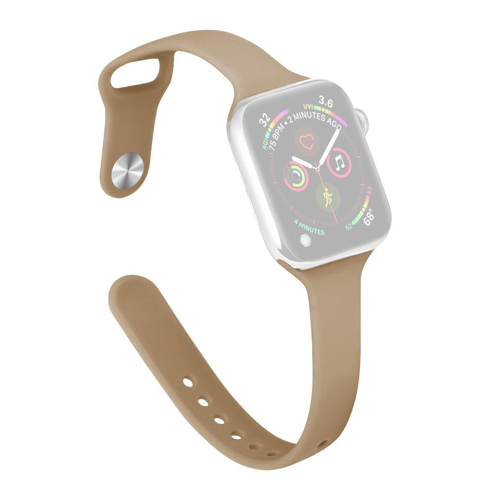 Rigtigt Cool Silikone Universal Rem passer til Apple Smartwatch - Brun#serie_14