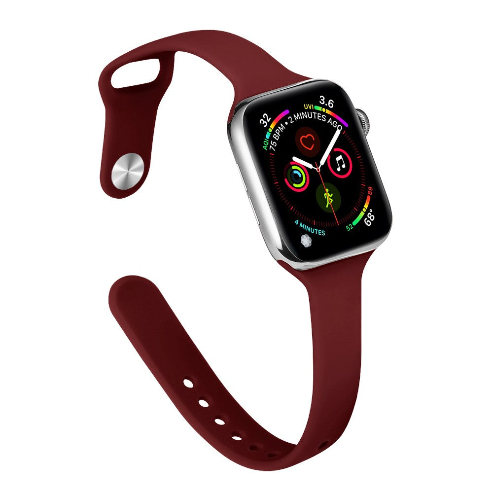 Rigtigt Cool Silikone Universal Rem passer til Apple Smartwatch - Rød#serie_15