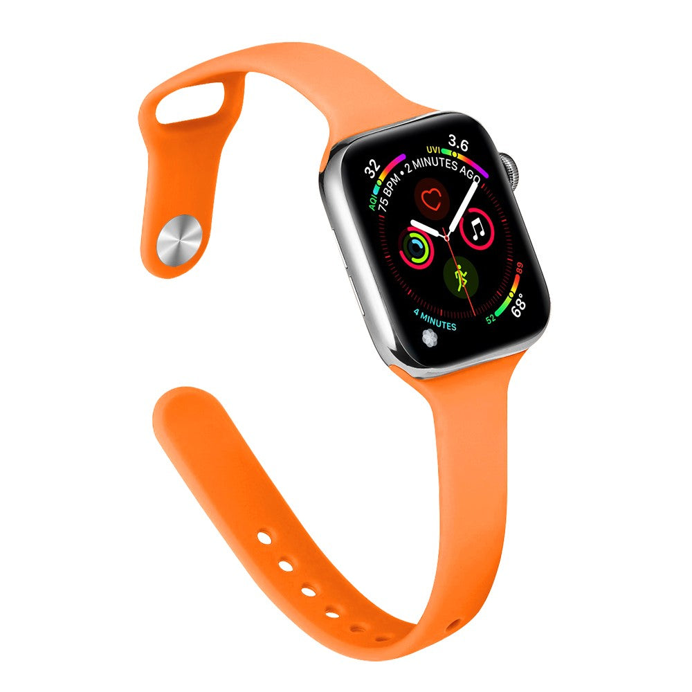 Rigtigt Cool Silikone Universal Rem passer til Apple Smartwatch - Orange#serie_21