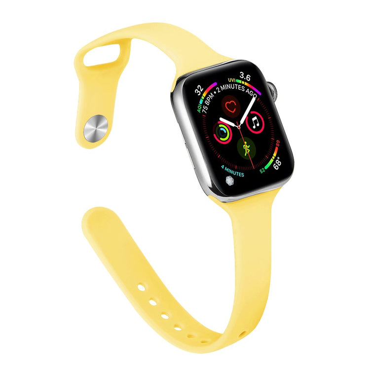 Rigtigt Cool Silikone Universal Rem passer til Apple Smartwatch - Gul#serie_23