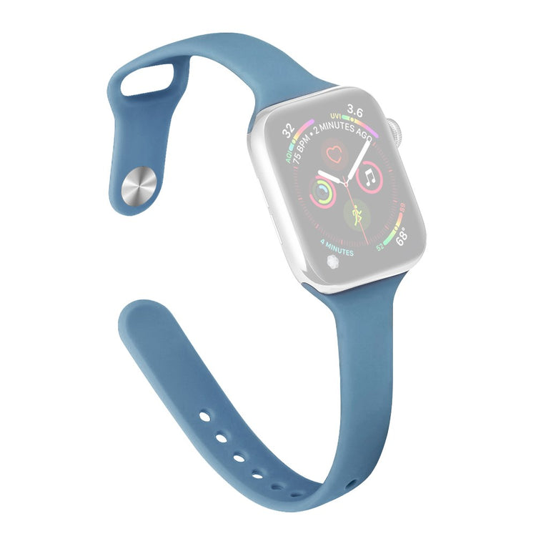Rigtigt Cool Silikone Universal Rem passer til Apple Smartwatch - Blå#serie_24