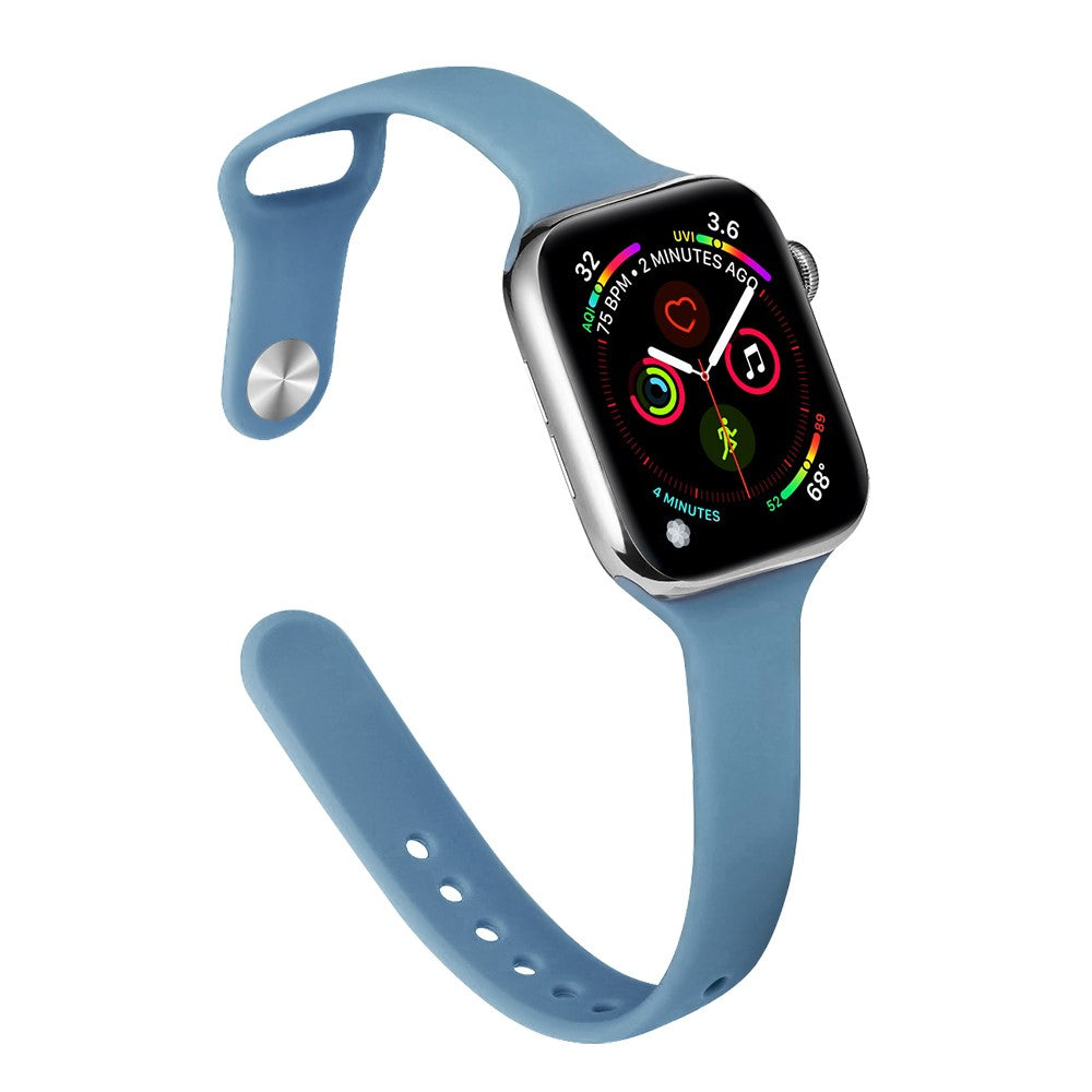 Rigtigt Cool Silikone Universal Rem passer til Apple Smartwatch - Blå#serie_24