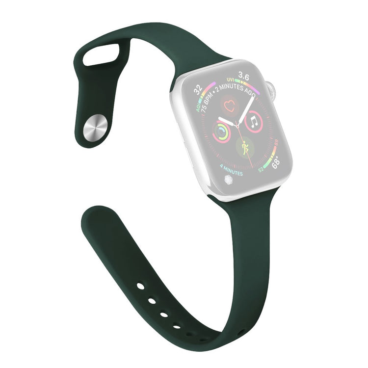 Tidsløst Silikone Universal Rem passer til Apple Smartwatch - Grøn#serie_1