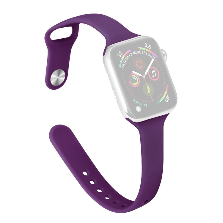 Tidsløst Silikone Universal Rem passer til Apple Smartwatch - Lilla#serie_2