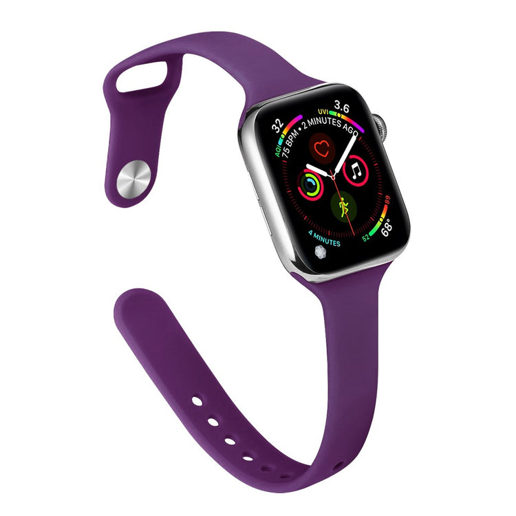 Tidsløst Silikone Universal Rem passer til Apple Smartwatch - Lilla#serie_2