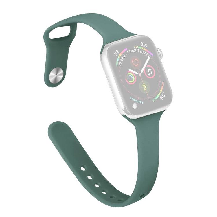 Tidsløst Silikone Universal Rem passer til Apple Smartwatch - Grøn#serie_4
