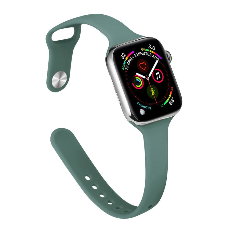 Tidsløst Silikone Universal Rem passer til Apple Smartwatch - Grøn#serie_4