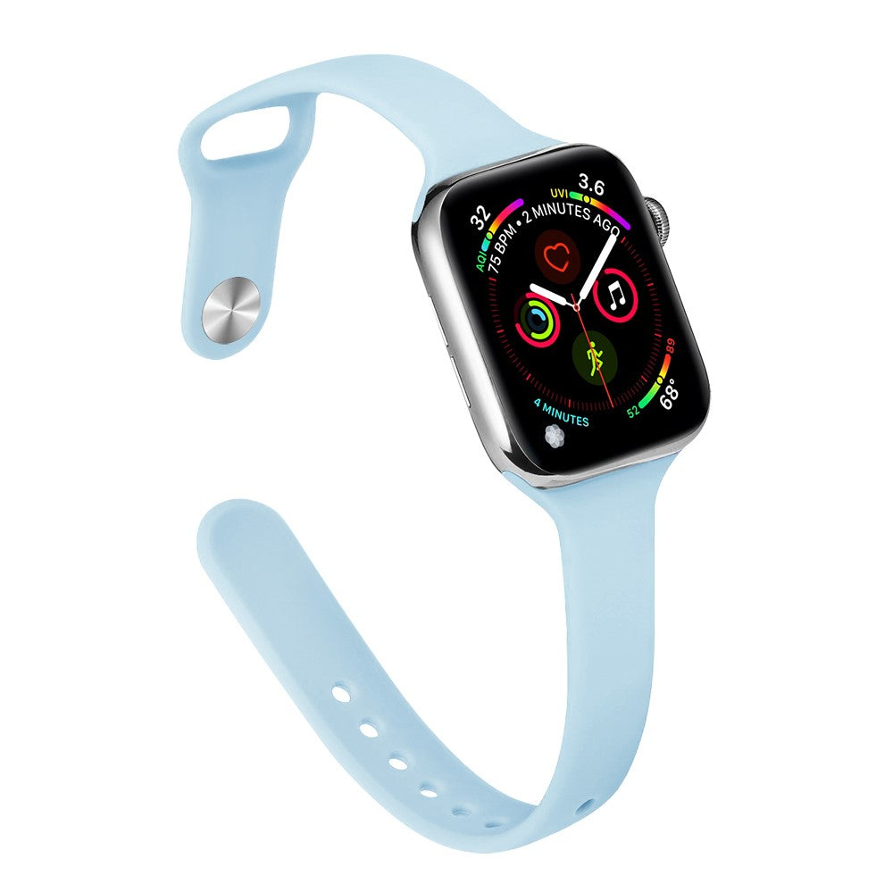Tidsløst Silikone Universal Rem passer til Apple Smartwatch - Blå#serie_5