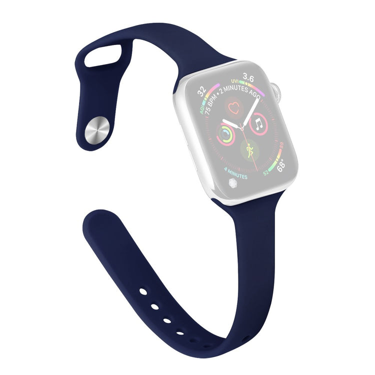 Tidsløst Silikone Universal Rem passer til Apple Smartwatch - Blå#serie_6