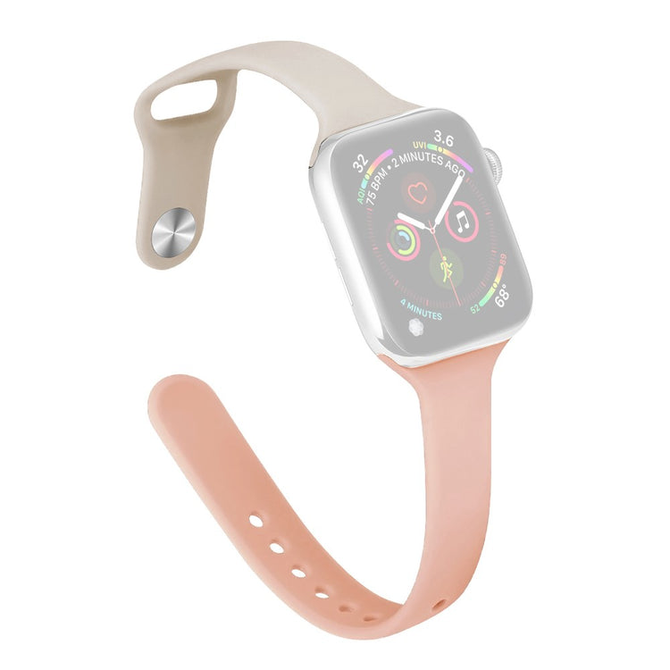 Tidsløst Silikone Universal Rem passer til Apple Smartwatch - Pink#serie_8