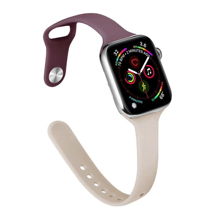 Tidsløst Silikone Universal Rem passer til Apple Smartwatch - Lilla#serie_12