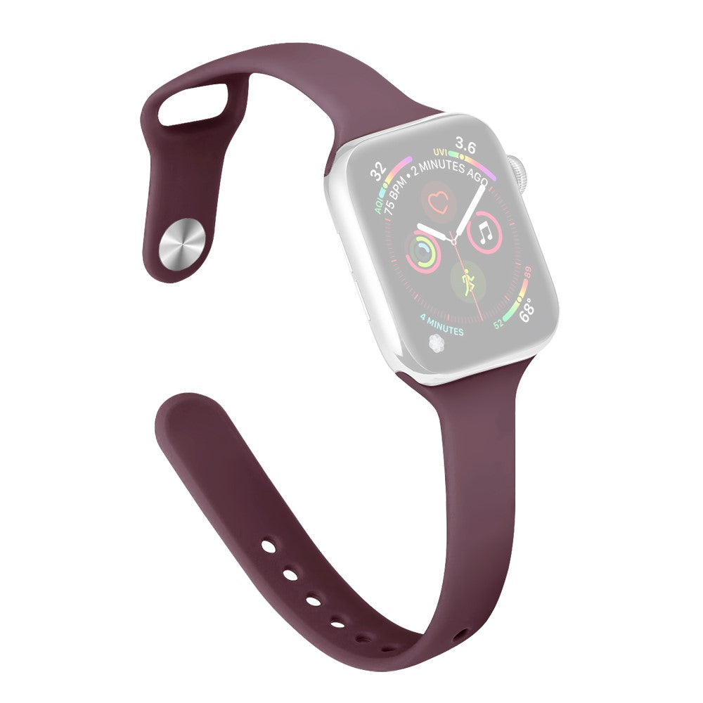 Tidsløst Silikone Universal Rem passer til Apple Smartwatch - Lilla#serie_13