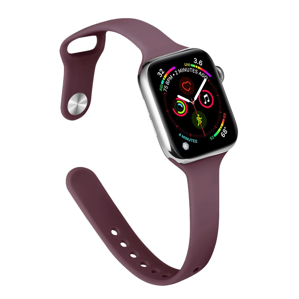 Tidsløst Silikone Universal Rem passer til Apple Smartwatch - Lilla#serie_13