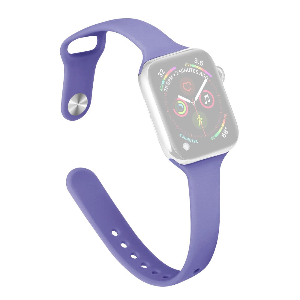 Tidsløst Silikone Universal Rem passer til Apple Smartwatch - Lilla#serie_14