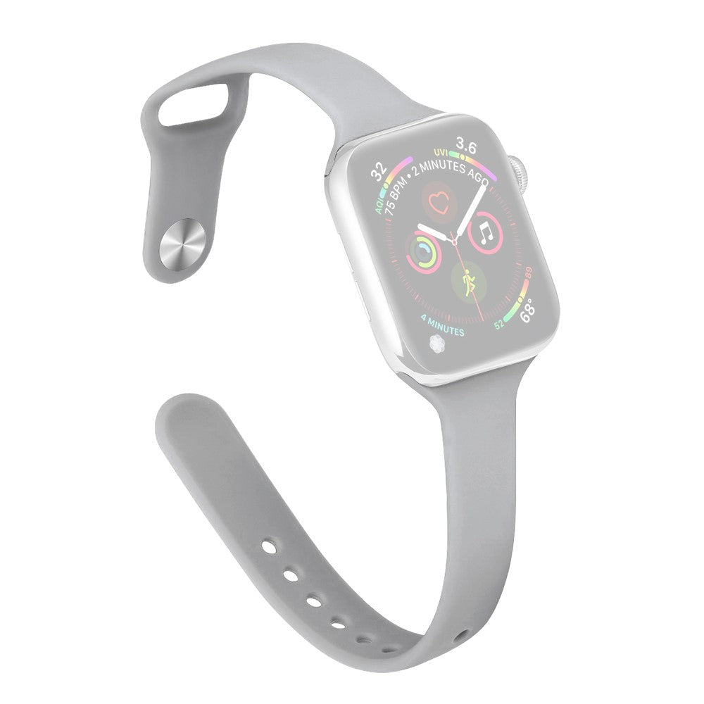 Tidsløst Silikone Universal Rem passer til Apple Smartwatch - Sølv#serie_15