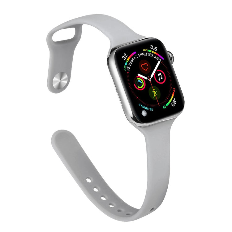 Tidsløst Silikone Universal Rem passer til Apple Smartwatch - Sølv#serie_15