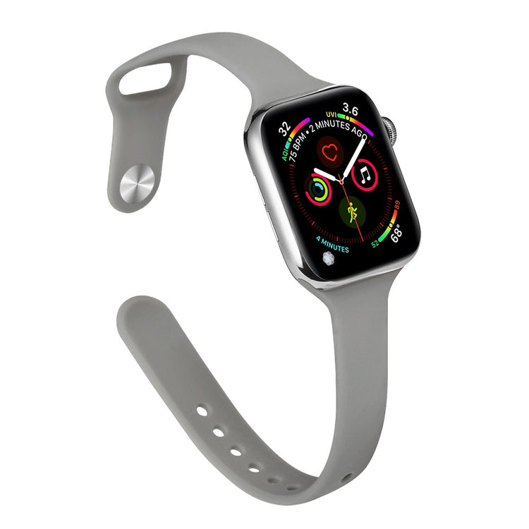 Tidsløst Silikone Universal Rem passer til Apple Smartwatch - Sølv#serie_16