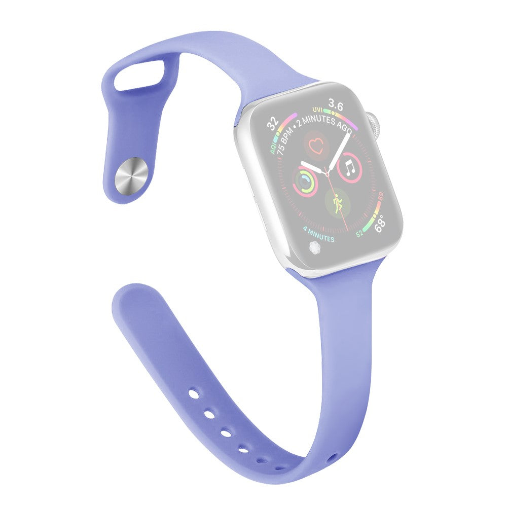 Tidsløst Silikone Universal Rem passer til Apple Smartwatch - Lilla#serie_17