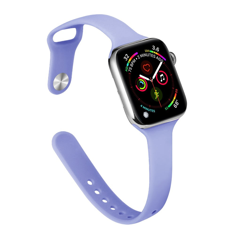 Tidsløst Silikone Universal Rem passer til Apple Smartwatch - Lilla#serie_17