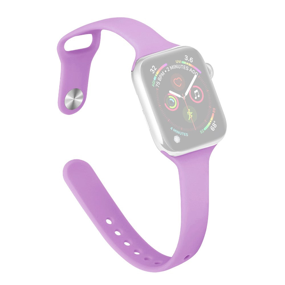 Tidsløst Silikone Universal Rem passer til Apple Smartwatch - Lilla#serie_18