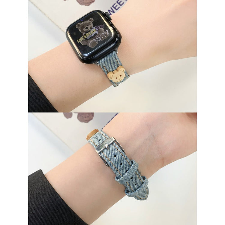 Skøn Nylon Universal Rem passer til Apple Smartwatch - Blå#serie_3