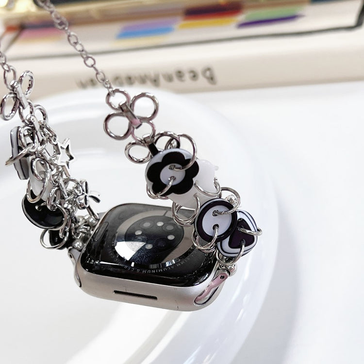 Super Smuk Metal Og Plastik Universal Rem passer til Apple Smartwatch - Sort#serie_3