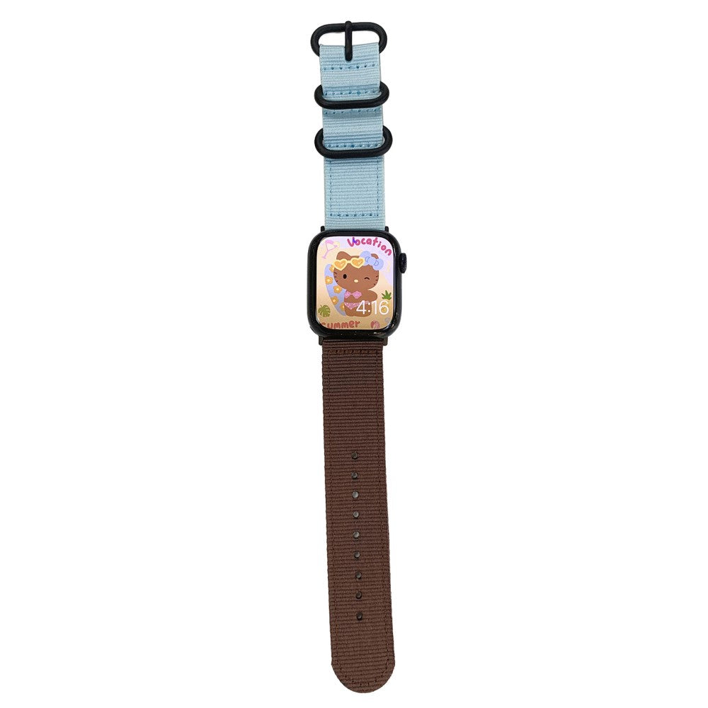 Super Flot Nylon Universal Rem passer til Apple Smartwatch - Brun#serie_2