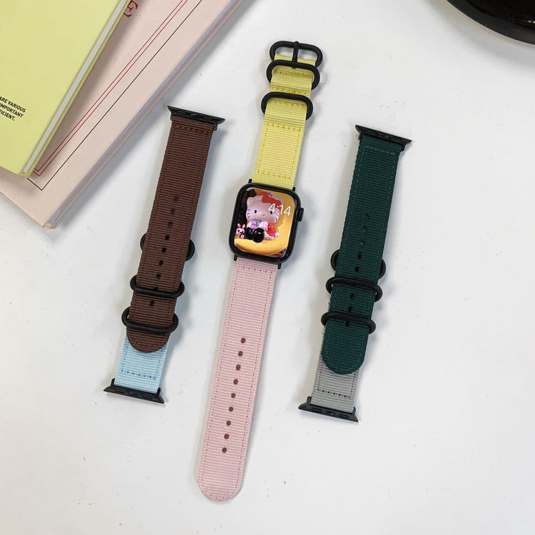 Super Flot Nylon Universal Rem passer til Apple Smartwatch - Grøn#serie_3