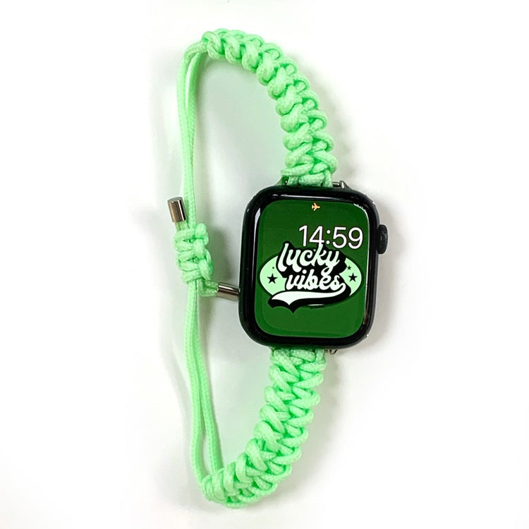 Tidsløst Nylon Universal Rem passer til Apple Smartwatch - Grøn#serie_2