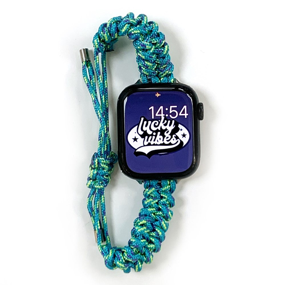 Tidsløst Nylon Universal Rem passer til Apple Smartwatch - Blå#serie_3