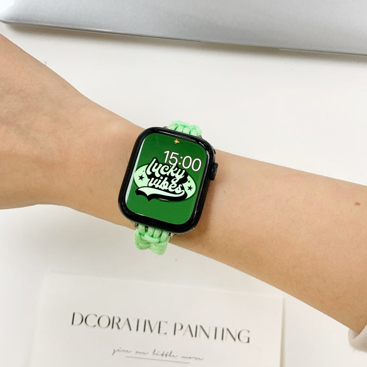 Mega Fed Nylon Universal Rem passer til Apple Smartwatch - Grøn#serie_2