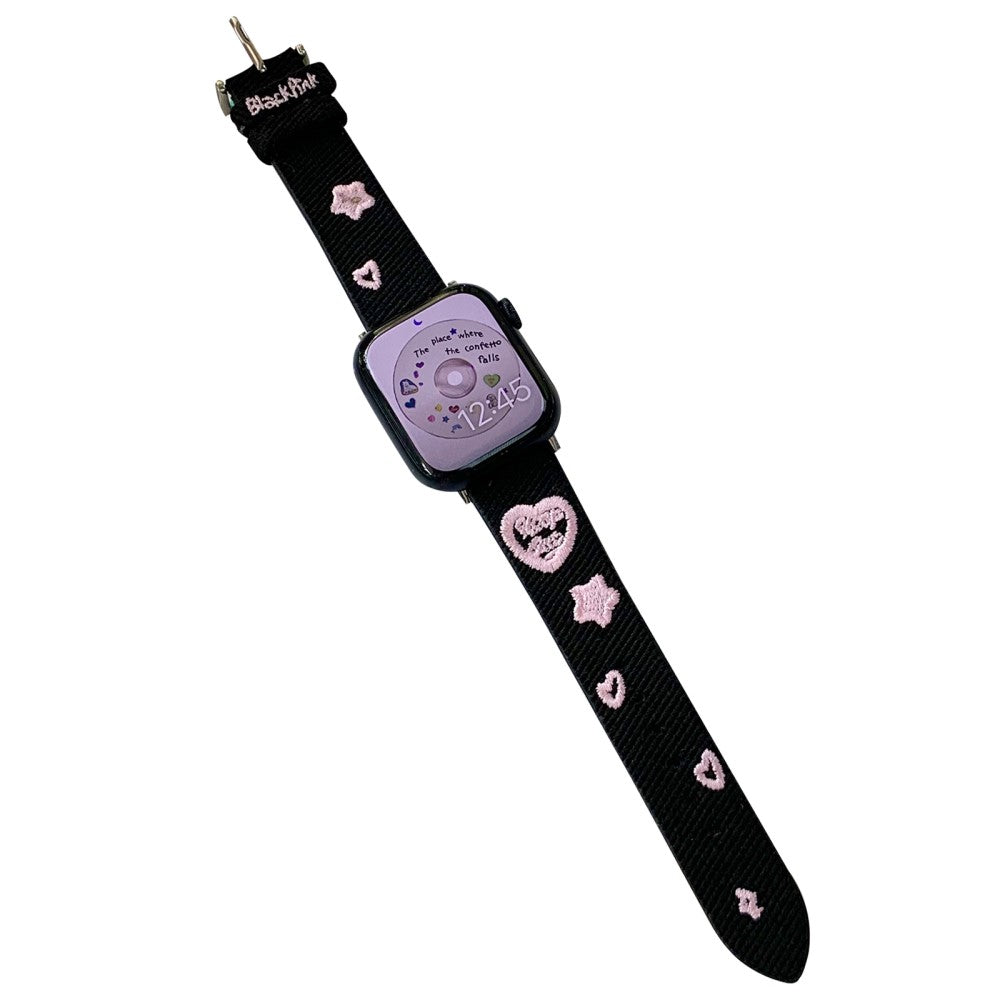 Vildt Nydelig Nylon Universal Rem passer til Apple Smartwatch - Sort#serie_1