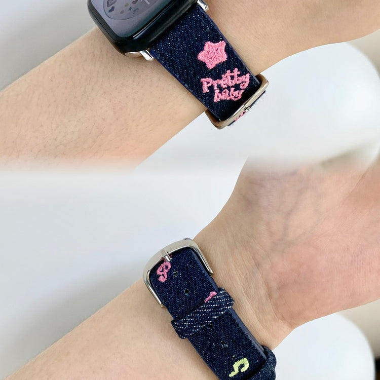 Vildt Nydelig Nylon Universal Rem passer til Apple Smartwatch - Blå#serie_5