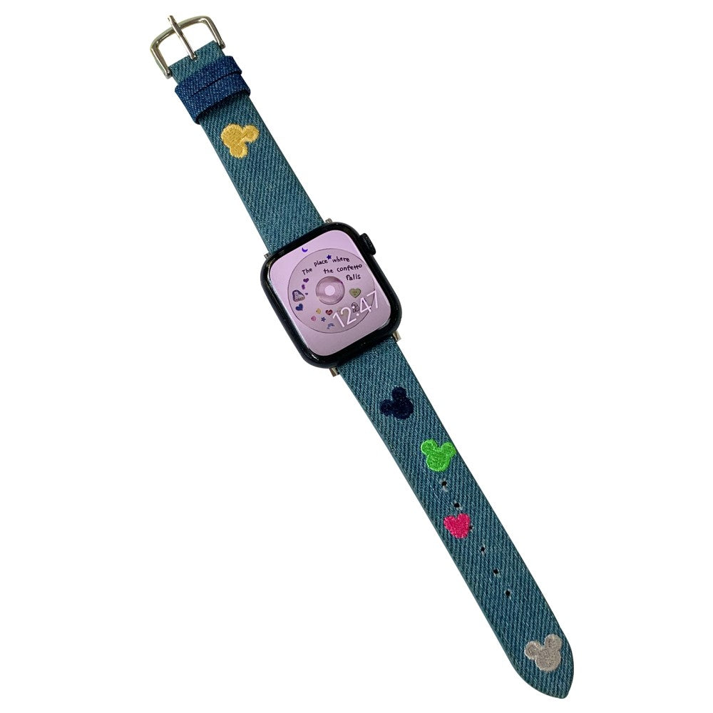 Rigtigt Rart Nylon Universal Rem passer til Apple Smartwatch - Blå#serie_1