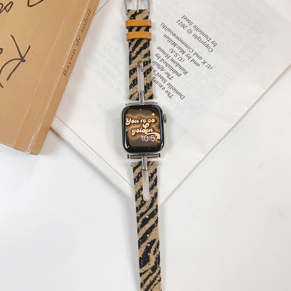 Helt Vildt Kønt Kunstlæder Universal Rem passer til Apple Smartwatch - Gul#serie_1