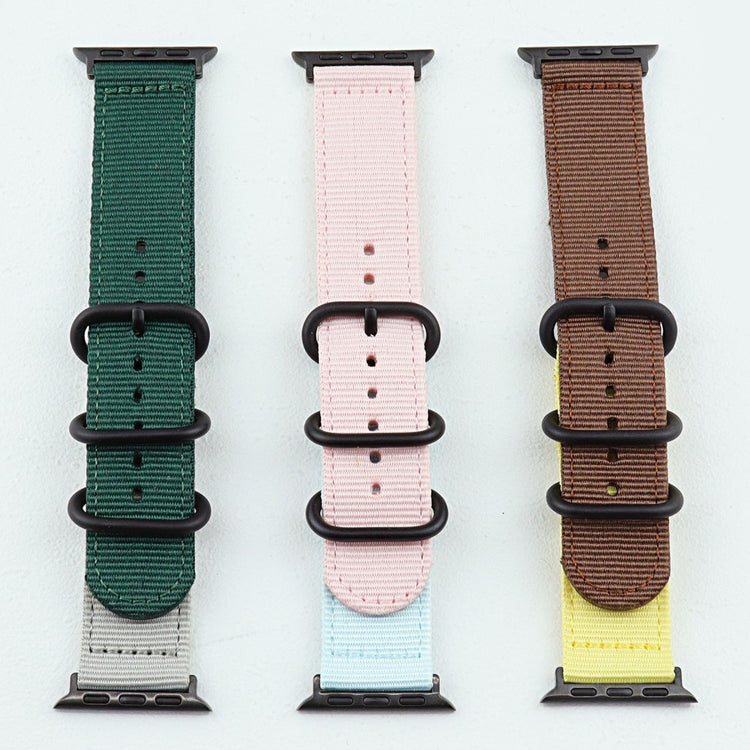 Helt Vildt Holdbart Nylon Universal Rem passer til Apple Smartwatch - Pink#serie_1