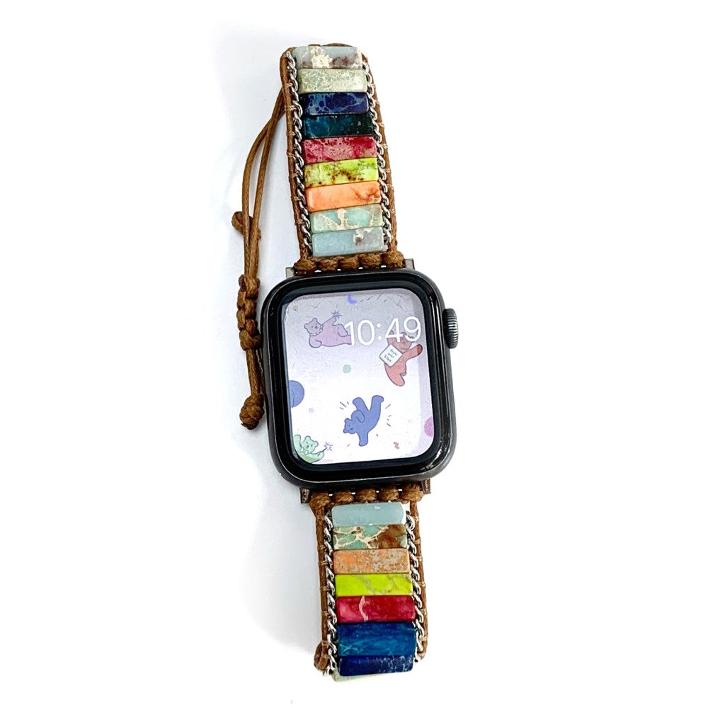 Meget Pænt Sten Og Nylon Universal Rem passer til Apple Smartwatch - Flerfarvet#serie_1