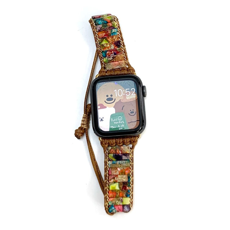 Meget Pænt Sten Og Nylon Universal Rem passer til Apple Smartwatch - Flerfarvet#serie_5