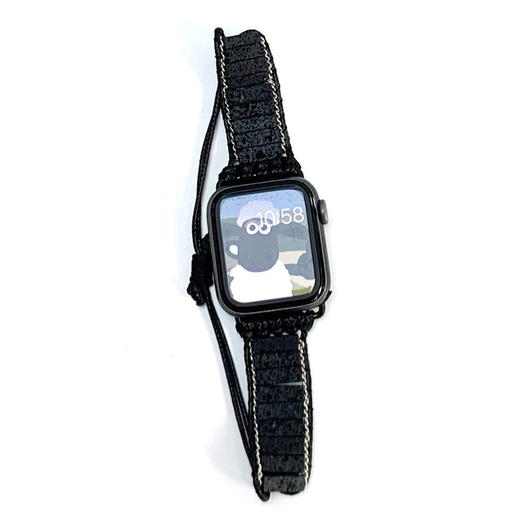 Meget Pænt Sten Og Nylon Universal Rem passer til Apple Smartwatch - Blå#serie_7